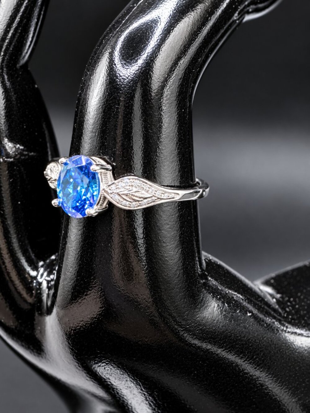 RYZE BLUE STERLING RING - Picture 2 of 2